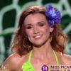 Miss Picardie 2016 : Myrtille Cauchefer - Les 12 demi-finalistes défilent en bikini. Concours Miss France 2017. Sur TF1, le 17 décembre 2016. 