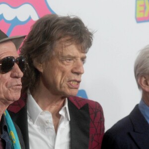 Les membres du groupe The Rolling Stones Ron Wood, Keith Richards, Mick Jagger et Charlie Watts - Ouverture de l'exposition "Rolling Stones Exhibitionism" à l'Industria Superstudio à New York le 15 novembre 2016.