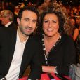 Mathieu Madenian et Marianne James - Enregistrement de la 150eme emission "Le plus grand cabaret du monde" le 14 mai qui sera diffusee le 22 juin 2013.