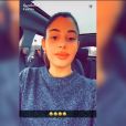 Coralie Porrovecchio s'amuse de ses lèvres gonflées, sur Snapchat, décembre 2016