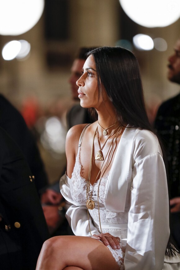 Kim Kardashian au défilé de mode "Givenchy", collection prêt-à-porter Printemps-Eté 2017 lors de la Fashion Week de Paris, France, le 2 October 2016.