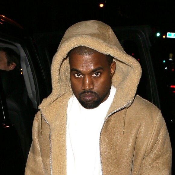 Kanye West passe la Saint-Valentin à New York avec Kim Kardashian, le 14 février 2016.