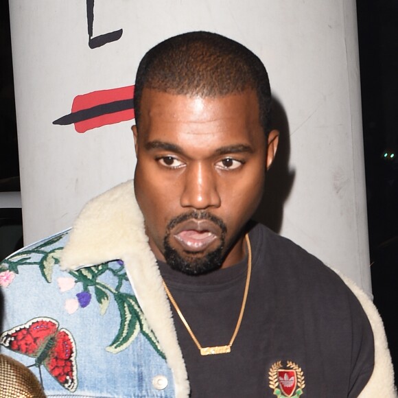 Kanye West se rend à l'after-pary Balmain, à Paris, le 29 septembre 2016.