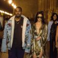 Kim Kardashian, Kanye West et Kourtney Kardashian se rendent à l'after-show "Balmain" au restaurant "Loulou" à Paris, le 29 septembre 2016.