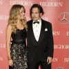 Johnny Depp et sa femme Amber Heard - People à la 27e soirée annuelle du Festival du film de Palm Springs au Convention Center le 2 janvier 2016.