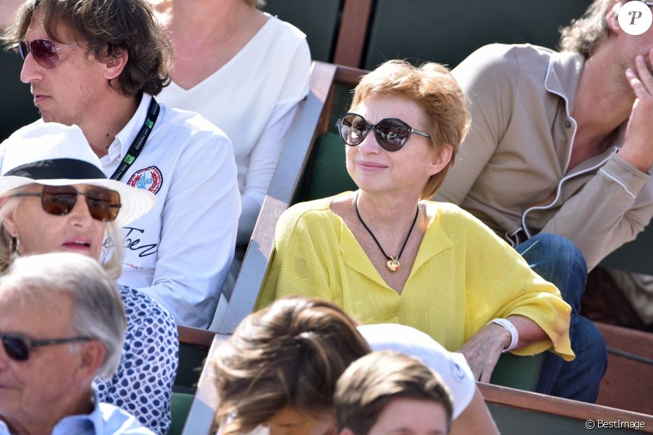 Laurence Parisot dans les tribunes lors de la finale des Internationaux