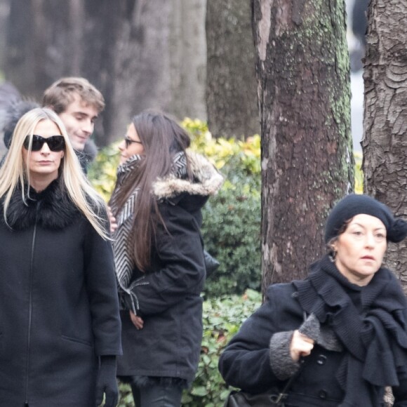 Sarah Marshall aux obsèques de Michèle Morgan en l'église Saint-Pierre de Neuilly-sur-Seine, le 23 décembre 2016.