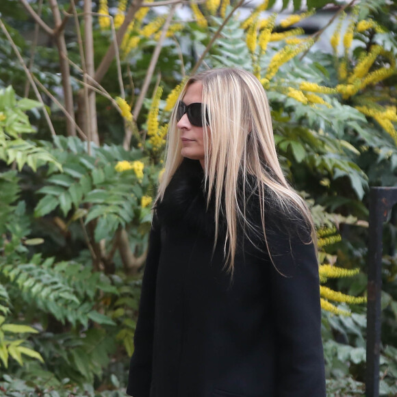 Sarah Marshall aux obsèques de Michèle Morgan en l'église Saint-Pierre de Neuilly-sur-Seine, le 23 décembre 2016.