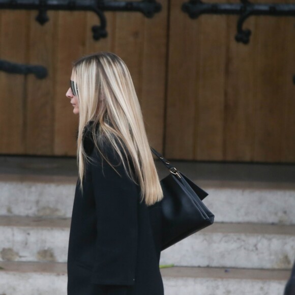 Sarah Marshall aux obsèques de Michèle Morgan en l'église Saint-Pierre de Neuilly-sur-Seine, le 23 décembre 2016.