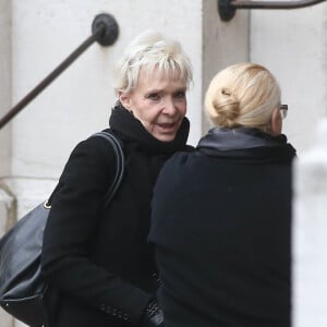 Tonie Marshall aux obsèques de Michèle Morgan en l'église Saint-Pierre de Neuilly-sur-Seine, le 23 décembre 2016.