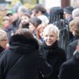 Tonie Marshall aux obsèques de Michèle Morgan en l'église Saint-Pierre de Neuilly-sur-Seine, le 23 décembre 2016.