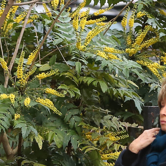 Danièle Thompson aux obsèques de Michèle Morgan en l'église Saint-Pierre de Neuilly-sur-Seine, le 23 décembre 2016