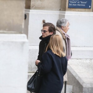 Nicolas (arrière petit-fils de Michèle Morgan) aux obsèques de Michèle Morgan en l'église Saint-Pierre de Neuilly-sur-Seine, le 23 décembre 2016.