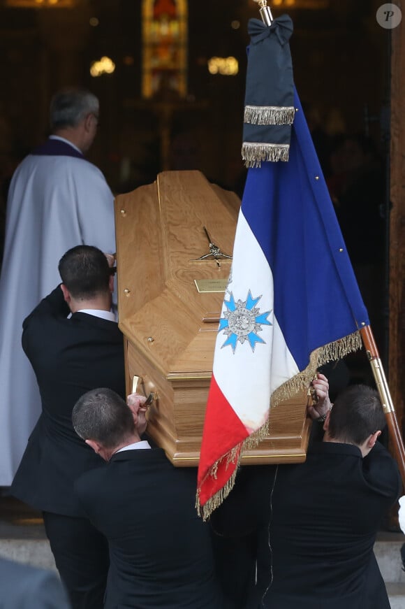 Obsèques de Michèle Morgan en l'église Saint-Pierre de Neuilly-sur-Seine, le 23 décembre 2016.