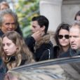 Christopher Thompson - Sorties des obsèques de Michèle Morgan en l'église Saint-Pierre de Neuilly-sur-Seine. Le 23 décembre 2016