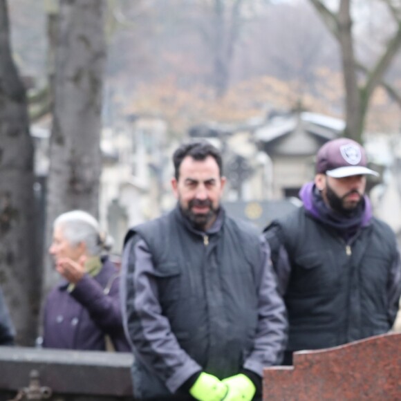 Danièle Thompson lors des obsèques de Michèle Morgan, enterrée au côté de son compagnon Gérard Oury, au cimetière du Montparnasse. Paris, le 23 décembre 2016.