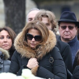 Samantha Marshall lors des obsèques de Michèle Morgan, enterrée au côté de son compagnon Gérard Oury, au cimetière du Montparnasse. Paris, le 23 décembre 2016.