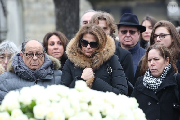 Samantha Marshall lors des obsèques de Michèle Morgan, enterrée au côté de son compagnon Gérard Oury, au cimetière du Montparnasse. Paris, le 23 décembre 2016.