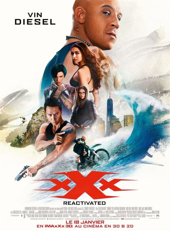 Affiche du film "xXx: Reactivated", avec Vin Diesel, Samuel L. Jackson, Ruby Rose, Nina Dobrev, en salles le 18 janvier 2017.