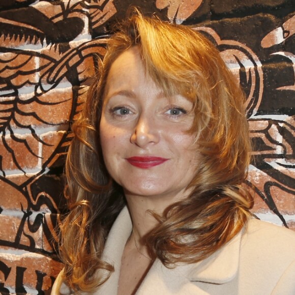 Julie Ferrier - Soirée de réouverture de la boutique Kiehl's rue des Francs Bourgeois à Paris le 12 mars 2015.