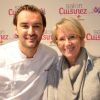 Cyril Lignac et Mercotte lors de la deuxième édition du Salon Cuisinez à Paris. Le 20 octobre 2012.