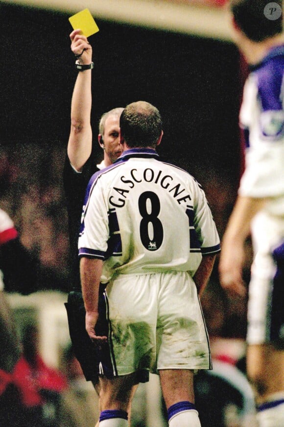 Paul Gascoigne, sous les couleurs de Middlesbrough en 1989, expulsé d'un match contre Arsenal.