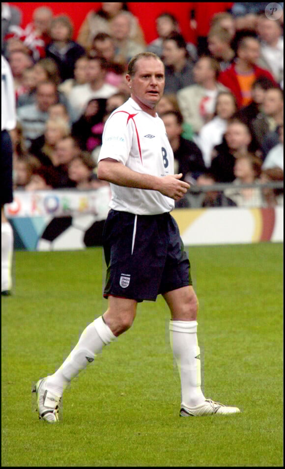 Paul Gascoigne en 2006 lors d'un match caritatif à Manchester.