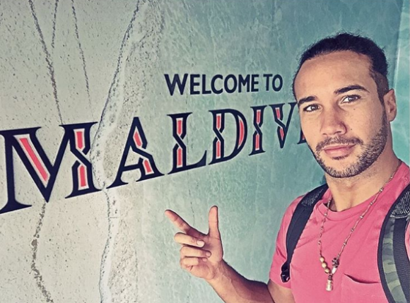 Laurent Maistret en vacances aux Maldives. Décembre 2016.
