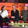 Michael Fassbender, Marion Cotillard, James McAvoy et Frank Skinner lors de l'enregistrement de l'émission The Graham Norton Show à Londres le 8 décembre 2016