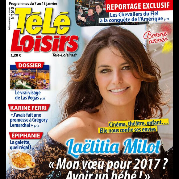 Magazine Télé-Loisirs en kiosques le 2 janvier 2017.
