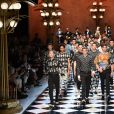 Défilé Dolce &amp; Gabbana collection masculine prêt-à-porter printemps-été 2017 à Milan, le 18 juin 2016.