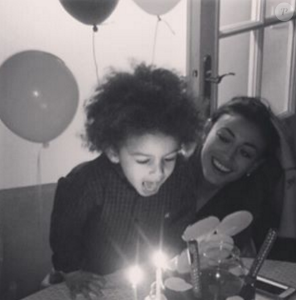 Rachel Legrain-Trapani avec son fils Gianni pour son 3ème anniversaire. Photo postée sur Instagram en décembre 2016.