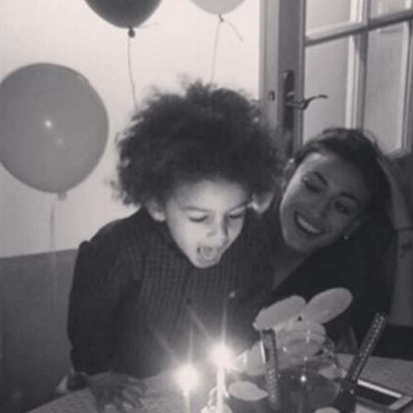 Rachel Legrain-Trapani avec son fils Gianni pour son 3ème anniversaire. Photo postée sur Instagram en décembre 2016.