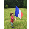 Gianni, le fils de Rachel Legrain-Trapani et Aurélien Capoue, supporter de l'équipe de France lors de l'Euro 2016.