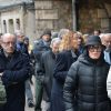 Claude Lelouch et Nicole Croisille lors de la cérémonie religieuse en hommage à Pierre Barouh au cimetière de Montmartre à Paris le 4 janvier 2017.