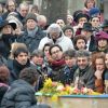 Claude Lelouch lors de la cérémonie religieuse en hommage à Pierre Barouh au cimetière de Montmartre à Paris le 4 janvier 2017.