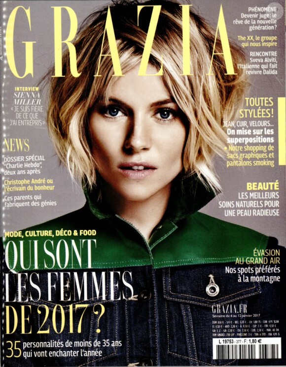 Couverture de "Grazia", numéro du 6 janvier 2017.