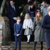 Le prince Harry à la messe de Noël avec la famille royale à l'église de Sandringham le 25 décembre 2016.