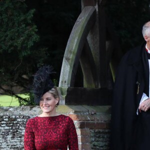 Le prince Harry à la messe de Noël avec la famille royale à l'église de Sandringham le 25 décembre 2016.