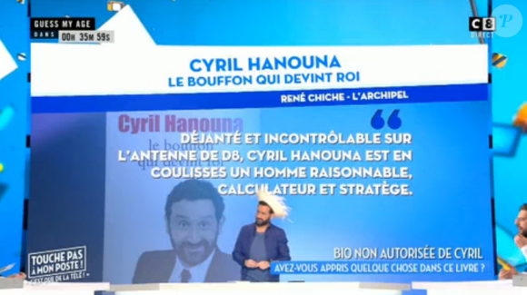 Cyril Hanouna a reçu le 6 janvier 2017 l'auteur de la biographie non autorisée Cyril Hanouna - Le bouffon qui devint roi, René Chiche. Comme lui, ses chroniqueurs ont pu livrer leur sentiment à l'auteur...