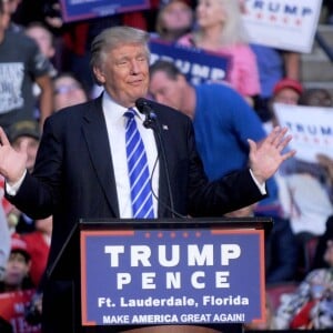 Donald Trump en meeting à Fort Lauderdale, le 10 août 2016.