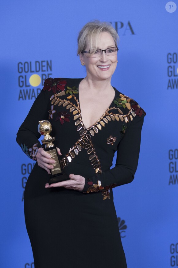 Meryl Streep - Press Room lors de la 74ème cérémonie annuelle des Golden Globe Awards à Beverly Hills, Los Angeles, Californie, Etats-Unis, le 8 janvier 2017. © Olivier Borde/Bestimage
