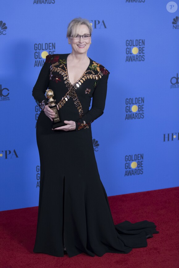 Meryl Streep - Press Room lors de la 74ème cérémonie annuelle des Golden Globe Awards à Beverly Hills, Los Angeles, Californie, Etats-Unis, le 8 janvier 2017. © Olivier Borde/Bestimage