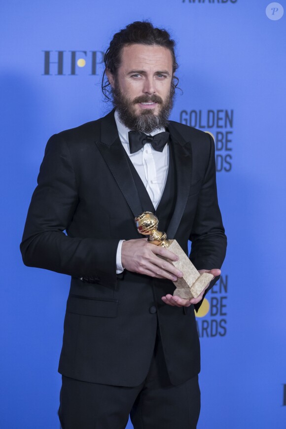 Casey Affleck - Press Room lors de la 74ème cérémonie annuelle des Golden Globe Awards à Beverly Hills, Los Angeles, Californie, Etats-Unis, le 8 janvier 2017. © Olivier Borde/Bestimage