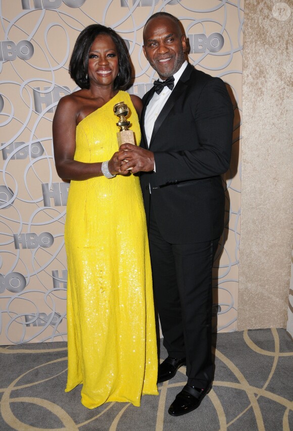 Viola Davis et son mari Julius Tennon lors de l'After Party HBO Golden Globe Awards à Los Angeles, Californie, Etats-Unis, le 8 janvier 2017. © Birdie Thompson/AdMedia/Zuma