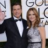 John Travolta et sa femme Kelly Preston - La 74ème cérémonie annuelle des Golden Globe Awards à Beverly Hills, le 8 janvier 2017.