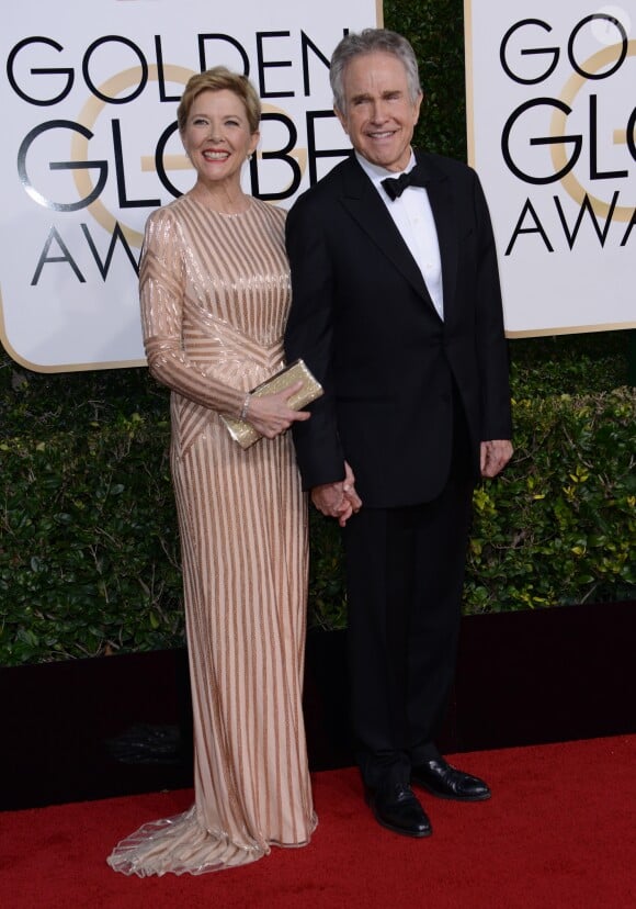 Annette Bening et son mari Warren Beatty - La 74ème cérémonie annuelle des Golden Globe Awards à Beverly Hills, le 8 janvier 2017