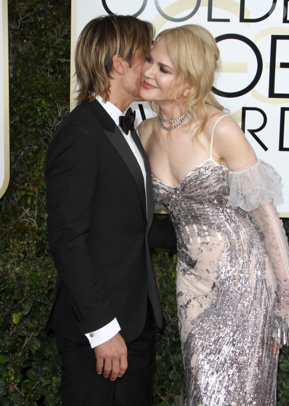 Keith Urban et sa femme Nicole Kidman - 74ème cérémonie annuelle des Golden Globe Awards à Beverly Hills. Le 8 janvier 2017