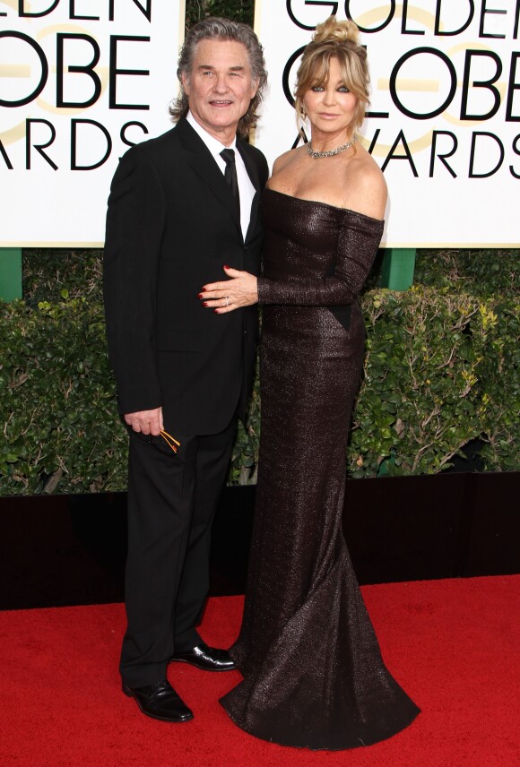 Kurt Russell et sa compagne Goldie Hawn - 74ème cérémonie annuelle des Golden Globe Awards à Beverly Hills. Le 8 janvier 2017