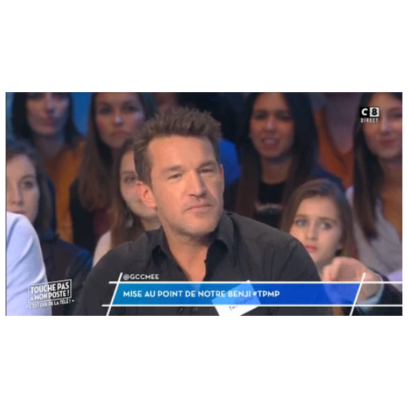 Benjamin Castaldi très agacé dans "Touche pas à mon poste" (C8) le 10 janveir 2017.